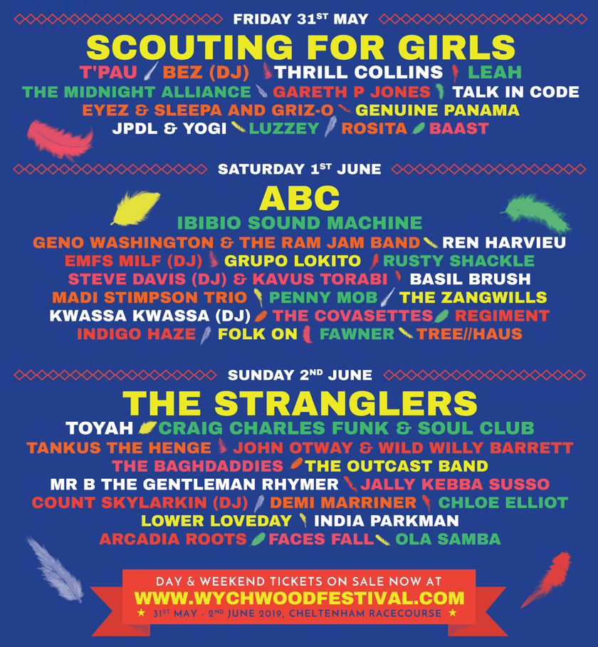 Wychwood Festival 2019 line-up.