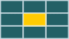 Gallery grid icon, a grid of 9 rectangles with the middle rectangle highlighted.