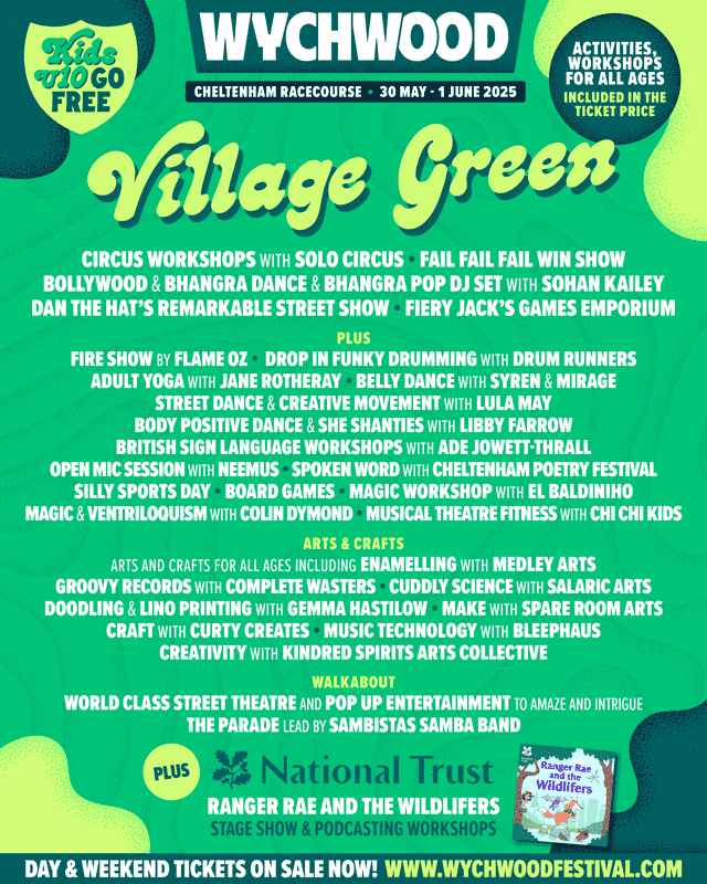 Wychwood Festival 2024 activities poster