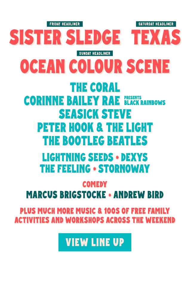 Our 2nd 2024 line-up announcement: Sister Sledge, Texas, Ocean Colour Scene, Seasick Steve and so much more!